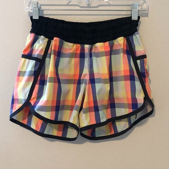 Lululemon Speed Shorts 2013 Seawheeze Entry Plaid - Picture 1 of 5